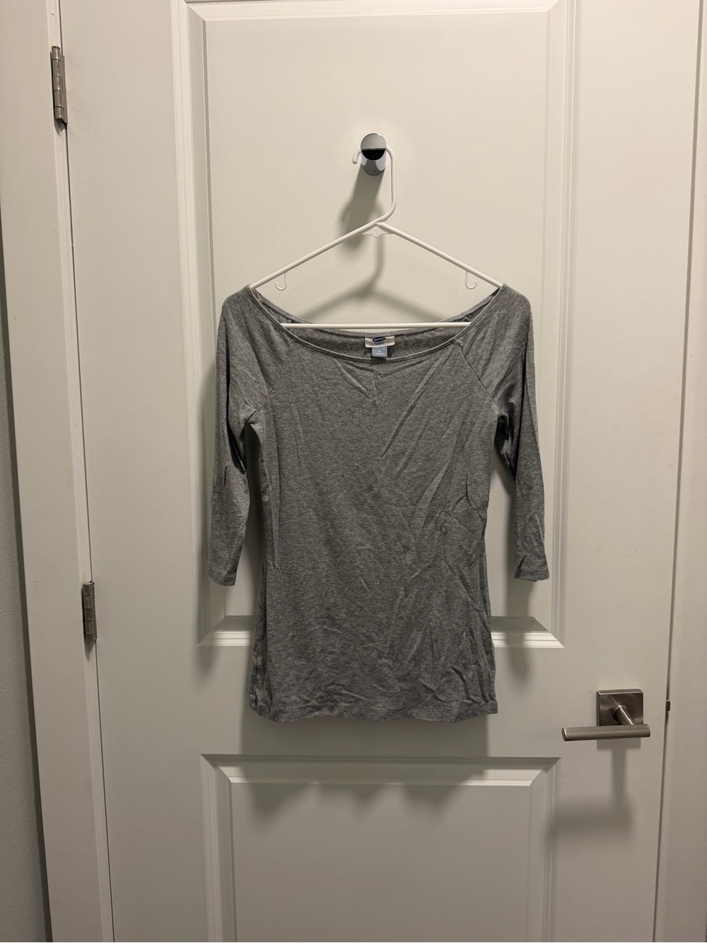 Women's Gray 3/4 Sleeve Top